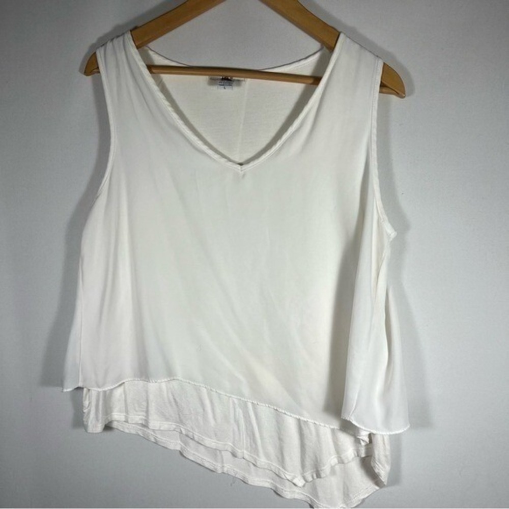 Bar III Asymmetric Layered Tank Top - Size Large